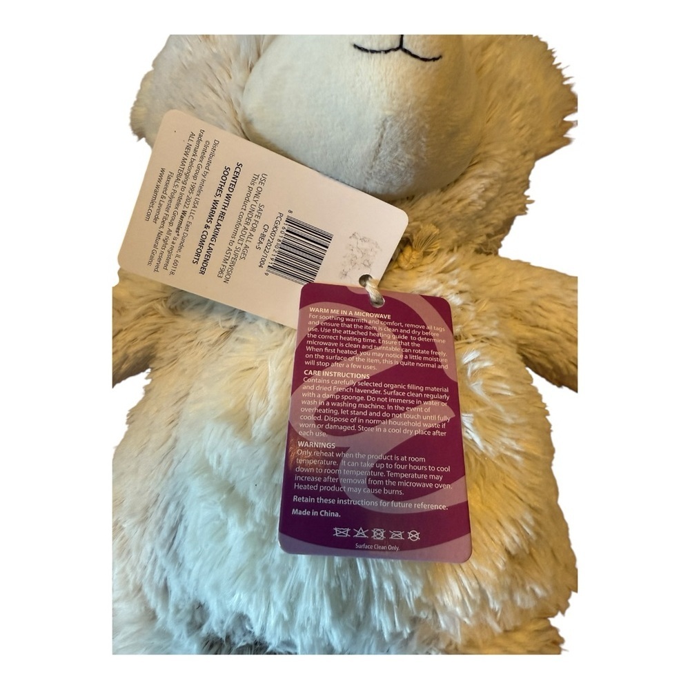 Warmies Microwavable  French Lavender Scented Stuffed Animal Weighted- Bear - Picture 6 of 8